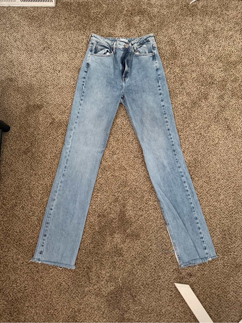 Zara Light Blue Split Leg Women's Jeans